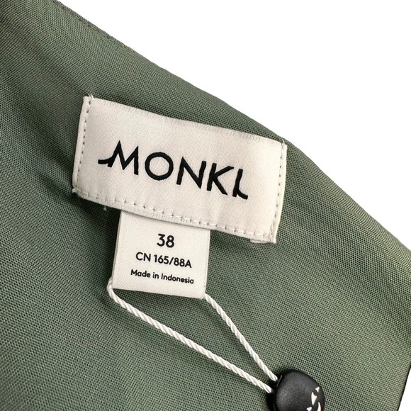 Monki Womens Belle Sleeveless Mini Dress Size 38 US 6 Green Spaghetti Straps - Picture 9 of 10